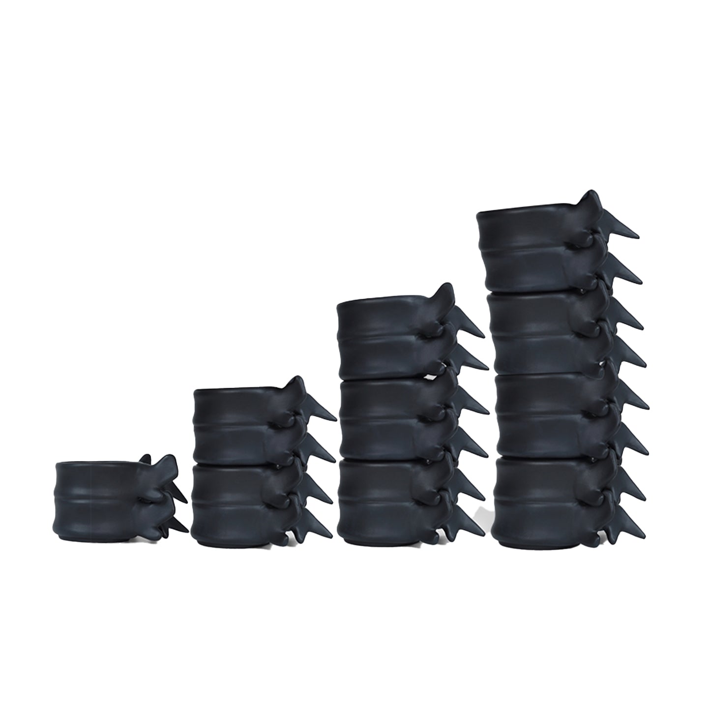 Mr.NOPLAN Vertebra Coffee Cup, Matte Black Ceramic