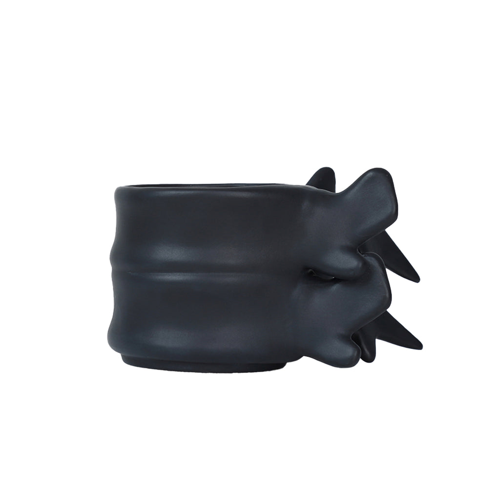 Mr.NOPLAN Vertebra Coffee Cup, Matte Black Ceramic