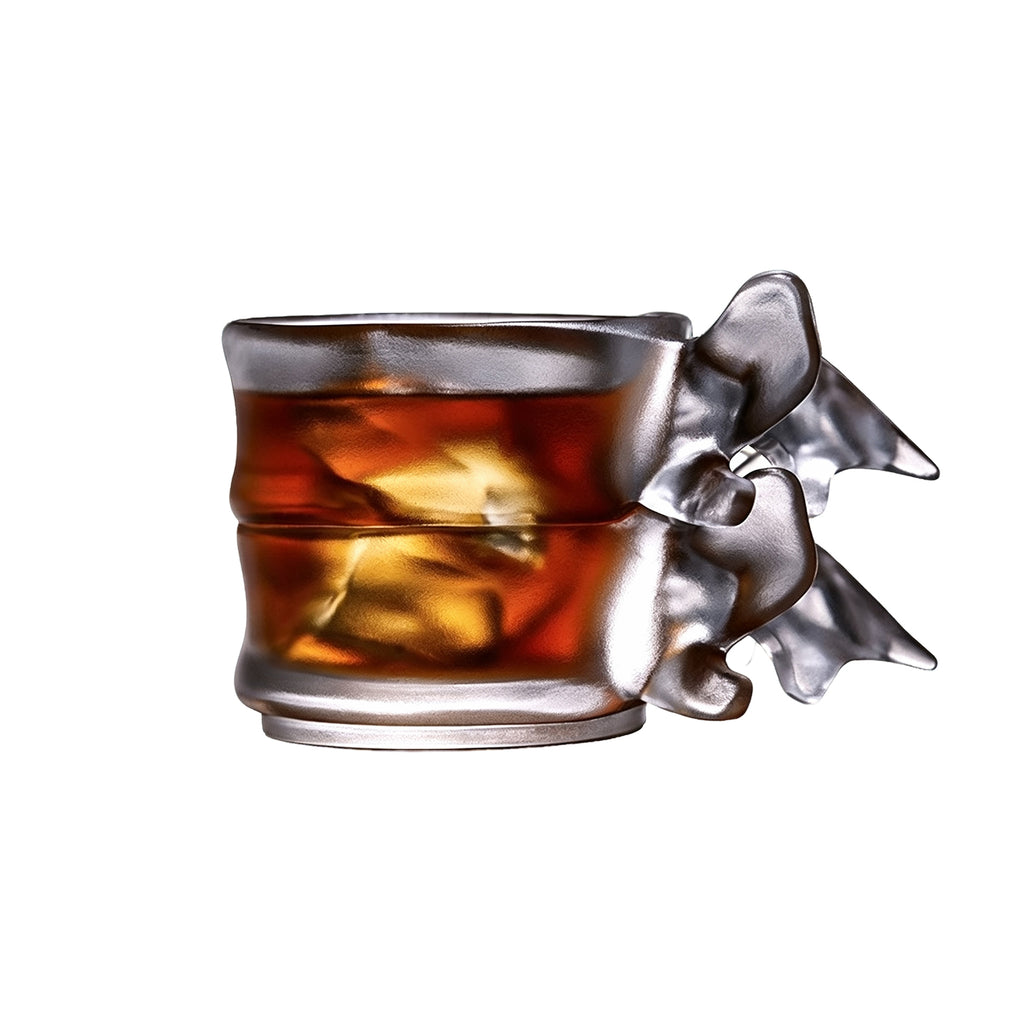 Mr.NOPLAN Luminous Spine Glass Cup, Bonus Coaster Included