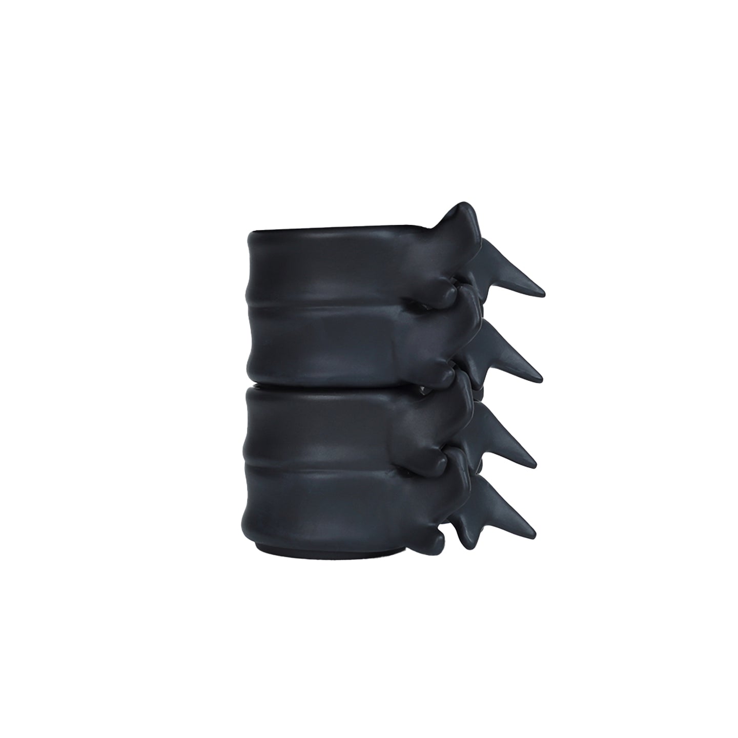 Mr.NOPLAN Vertebra Coffee Cup, Matte Black Ceramic
