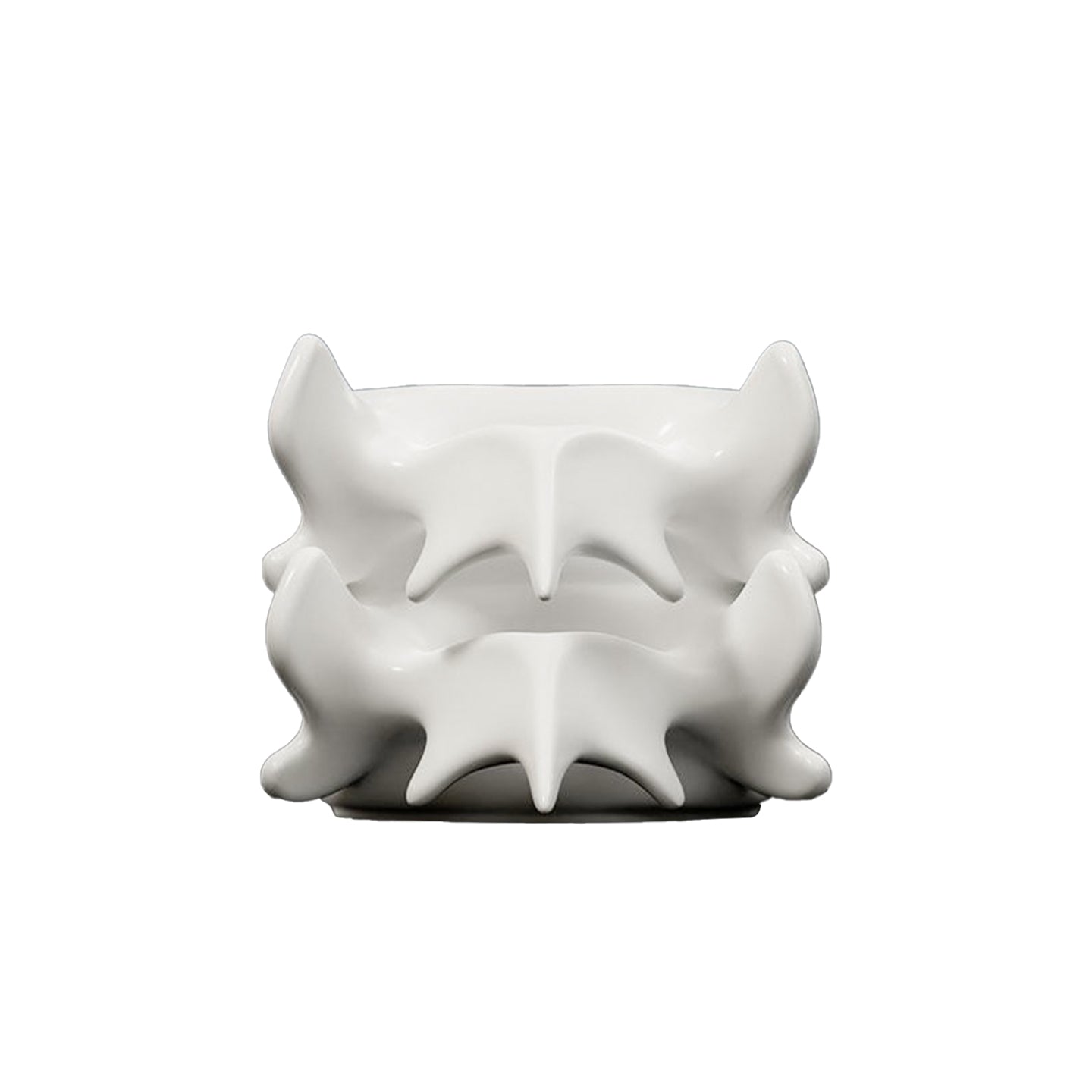 Mr.NOPLAN Spine‑Shaped White Porcelain Cup