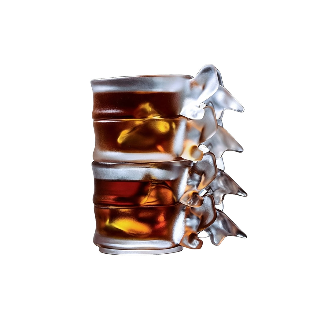 Mr.NOPLAN Luminous Spine Glass Cup, Bonus Coaster Included