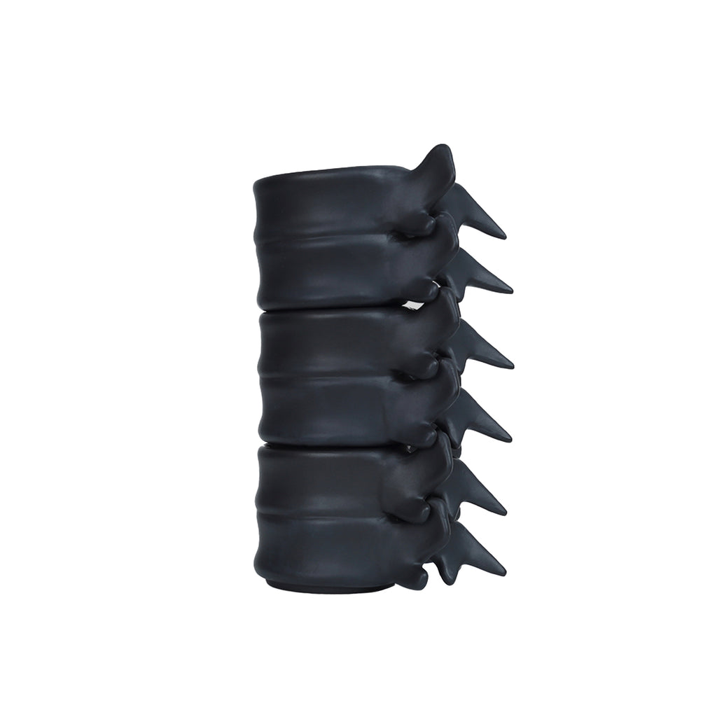 Mr.NOPLAN Vertebra Coffee Cup, Matte Black Ceramic