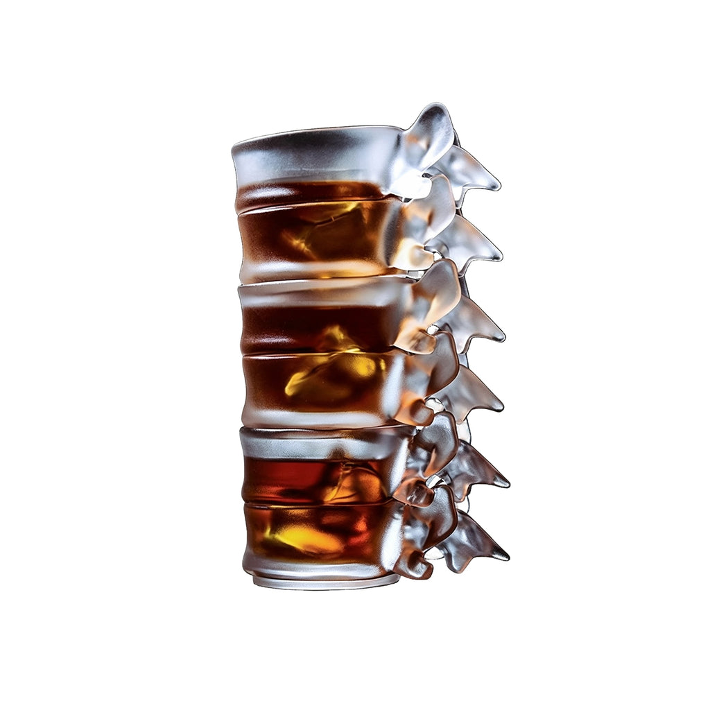 Mr.NOPLAN Luminous Spine Glass Cup, Bonus Coaster Included