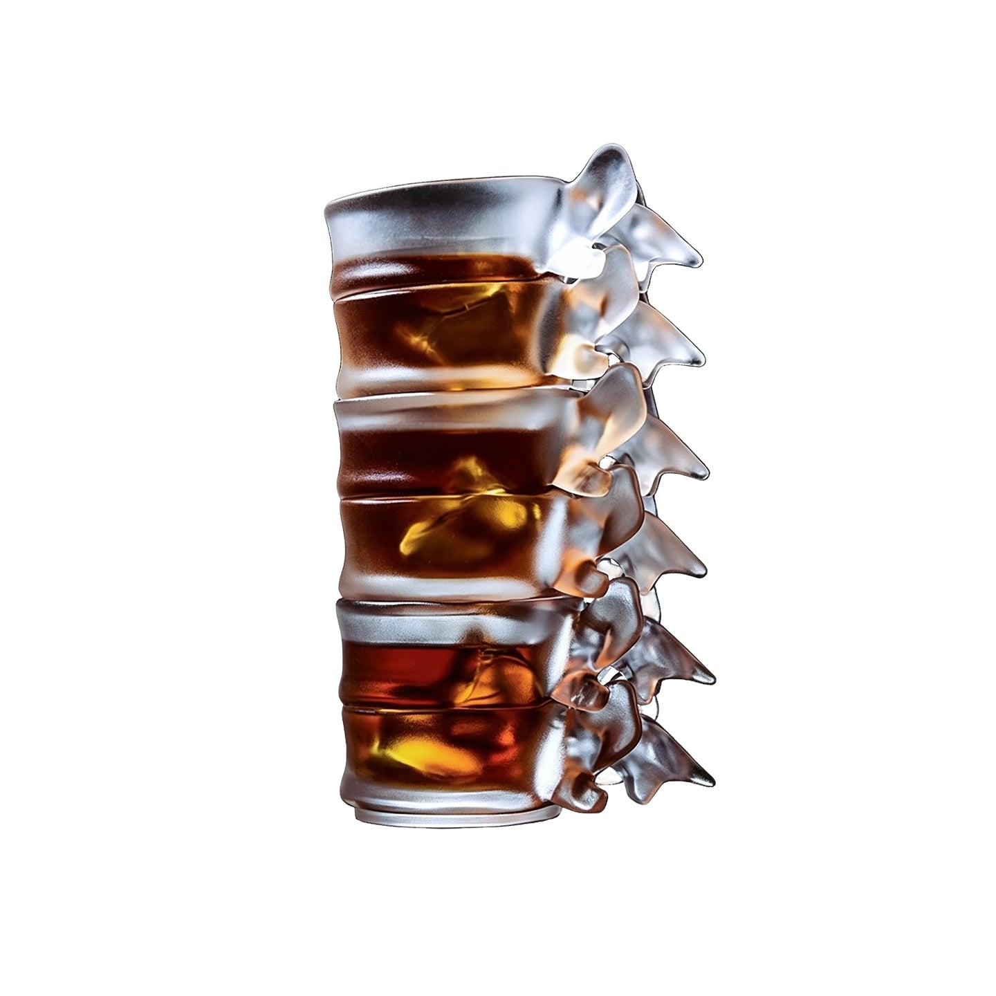Mr.NOPLAN Luminous Spine Glass Cup, Bonus Coaster Included