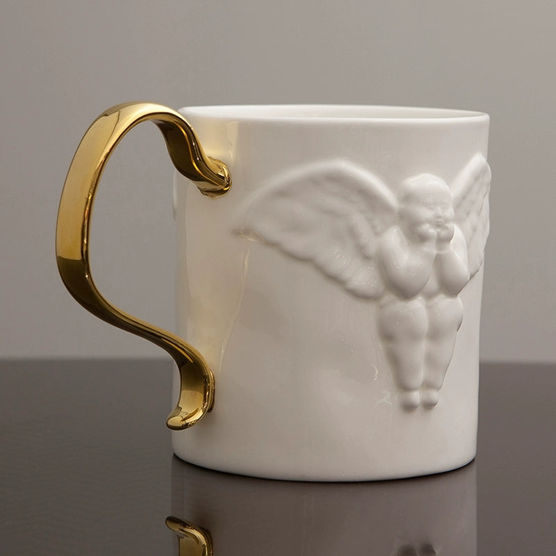 XIQI Angel Tea Mug(With Golden Handle）