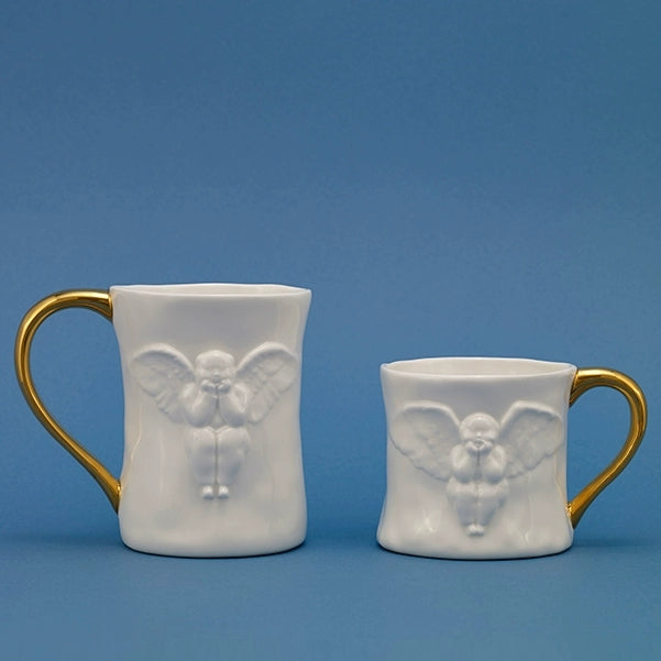 XIQI Angel Couple Mugs(With Golden Handle)