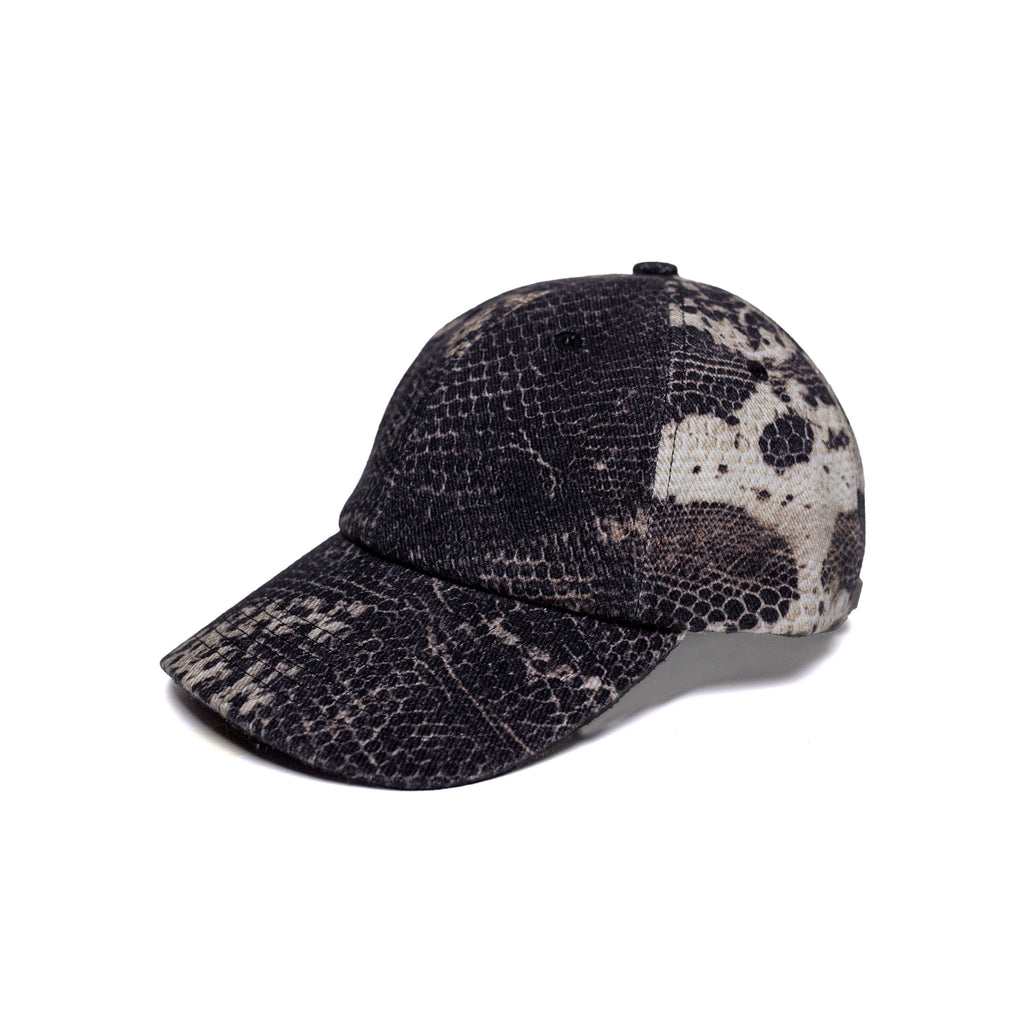 BLANK_SET Baseball Cap - Black Snake Pattern