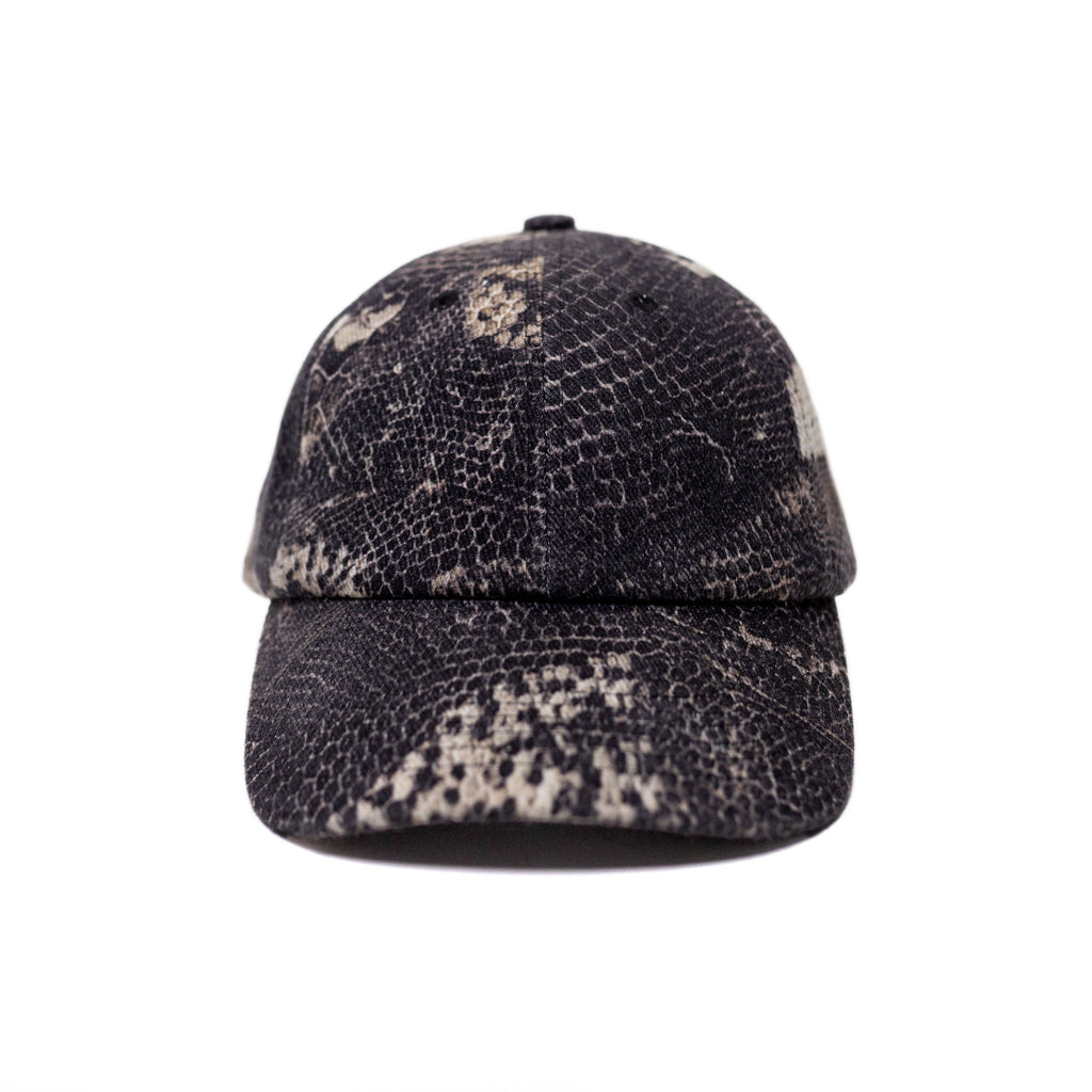 BLANK_SET Baseball Cap - Black Snake Pattern