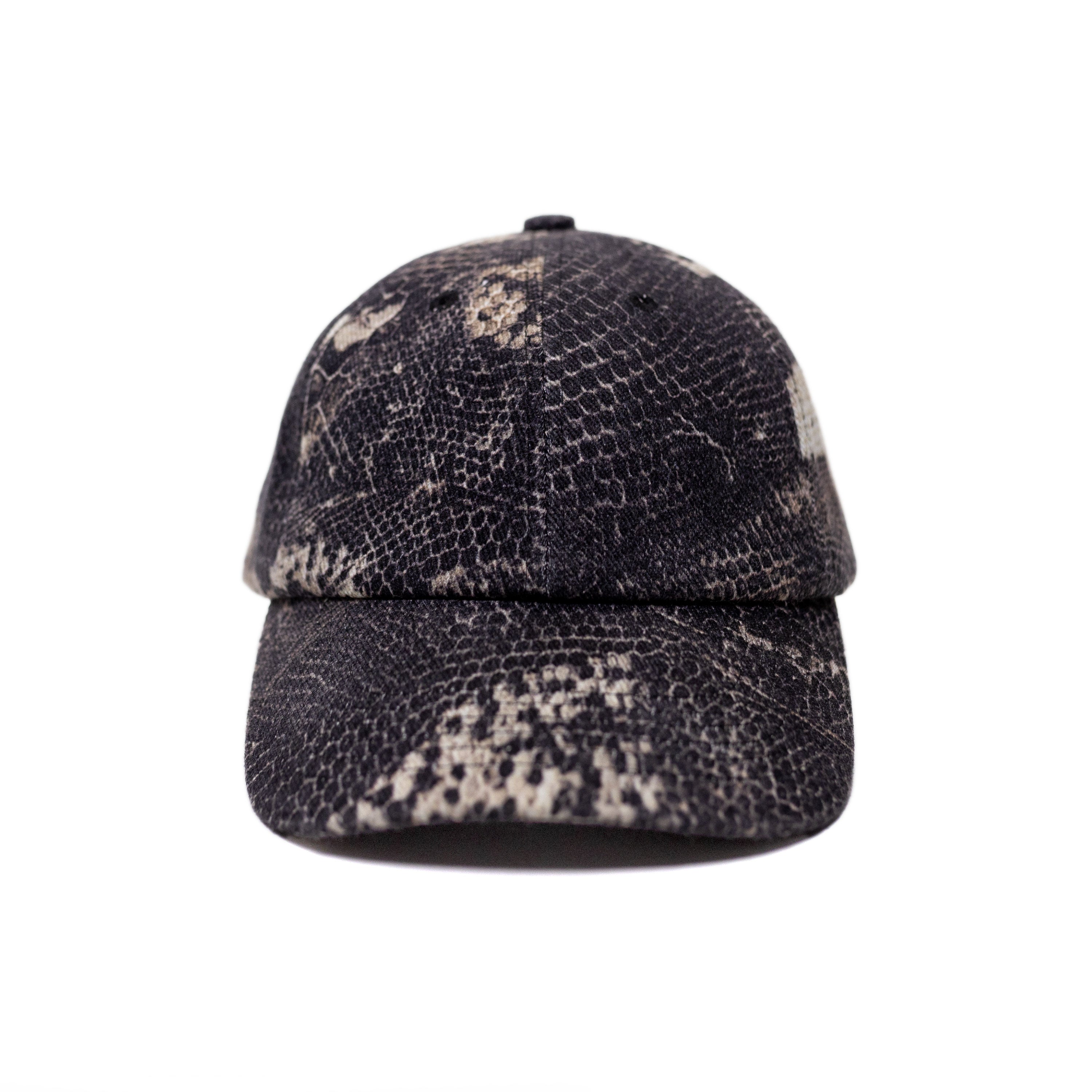 BLANK_SET Baseball Cap - Black Snake Pattern