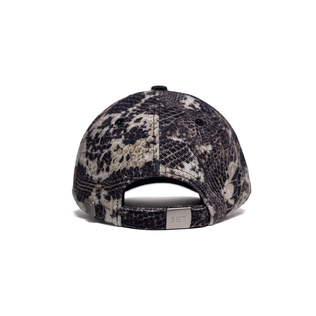 BLANK_SET Baseball Cap - Black Snake Pattern