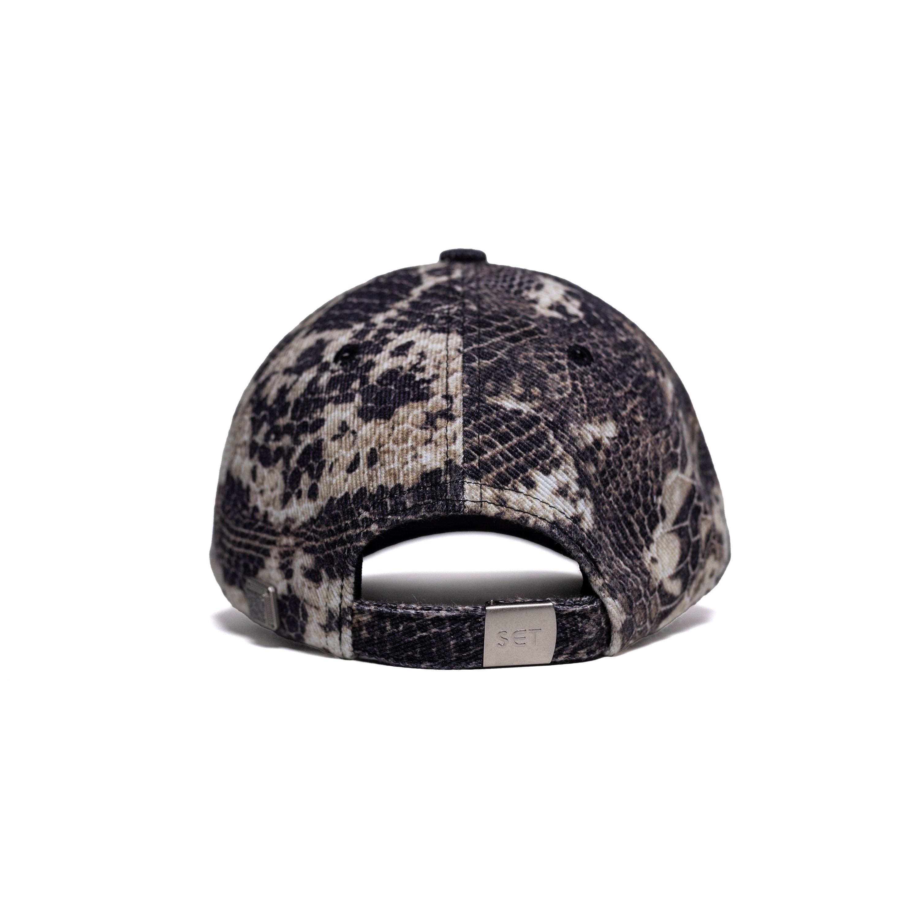 BLANK_SET Baseball Cap - Black Snake Pattern