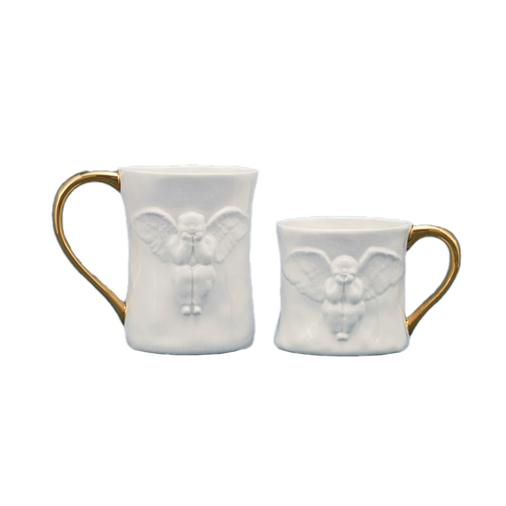 XIQI Angel Couple Mugs(With Golden Handle)
