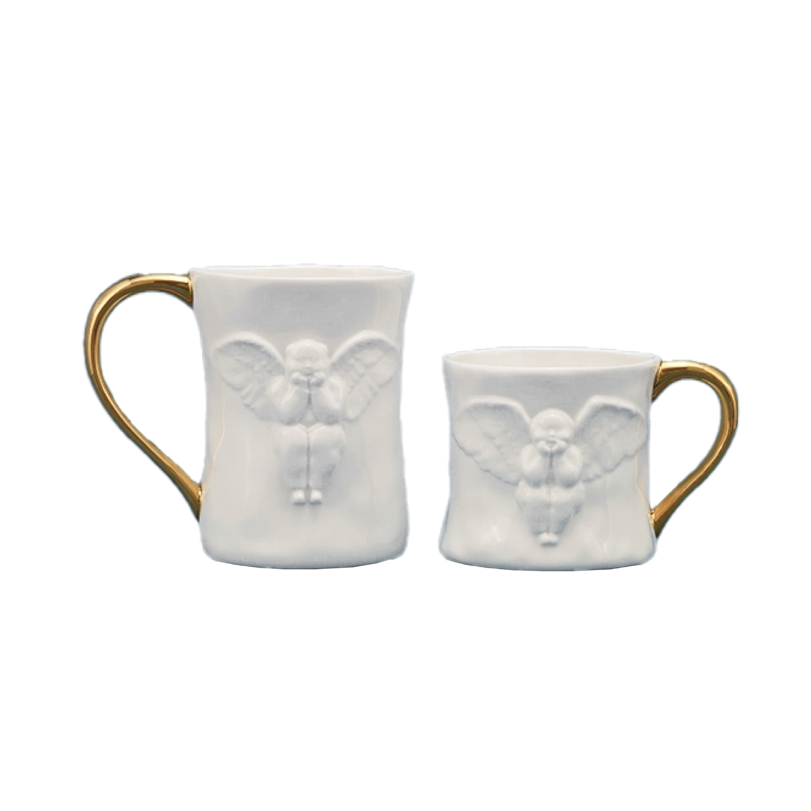 XIQI Angel Couple Mugs(With Golden Handle)