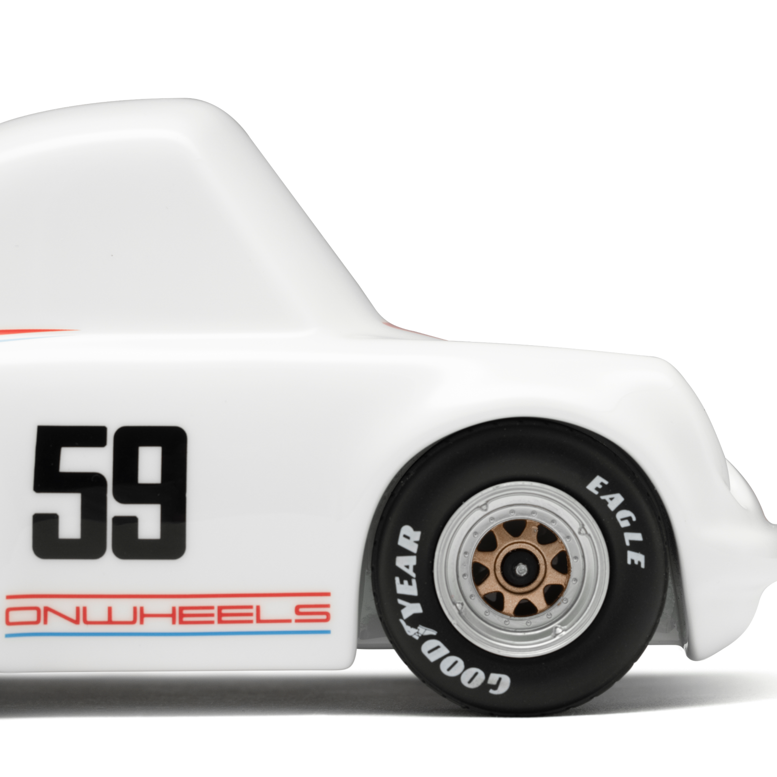 ON WHEELS Q CAR 1：24 Scale Models - P ver. no.60 Matt White